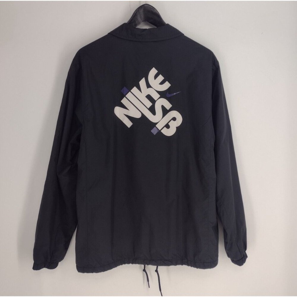 Nike SB Shield Skate Coach Black Lined Windbreaker Jacket Mens M